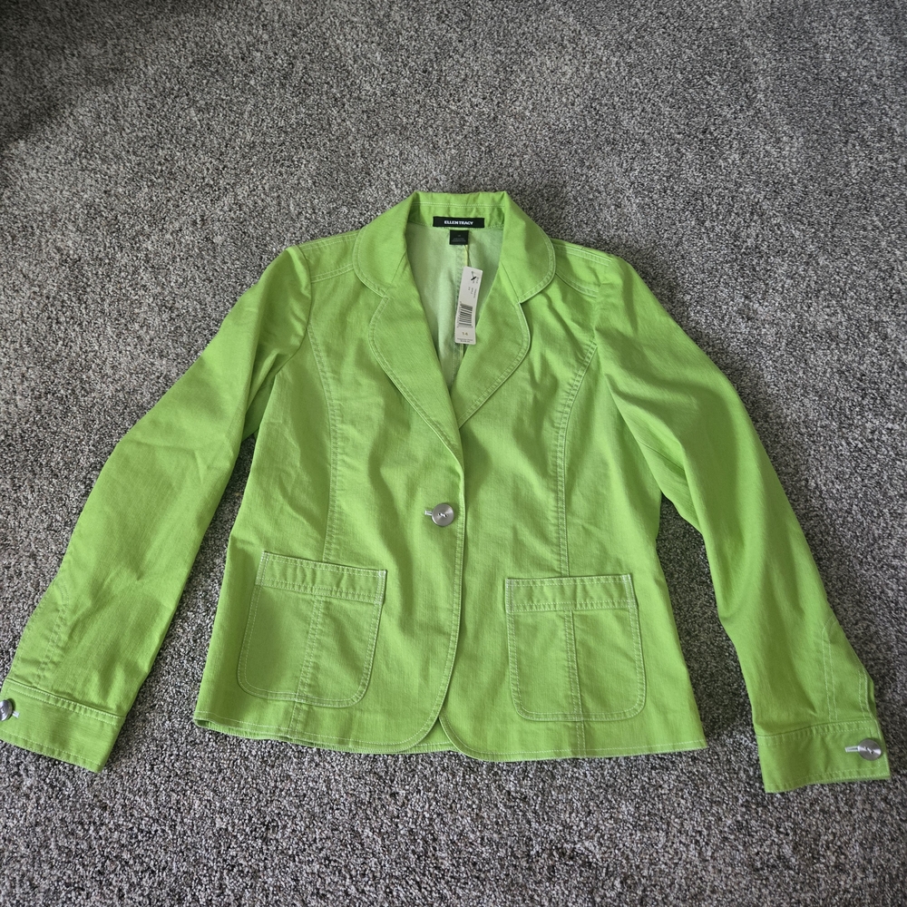 Ellen Tracy Lime Green Blazer